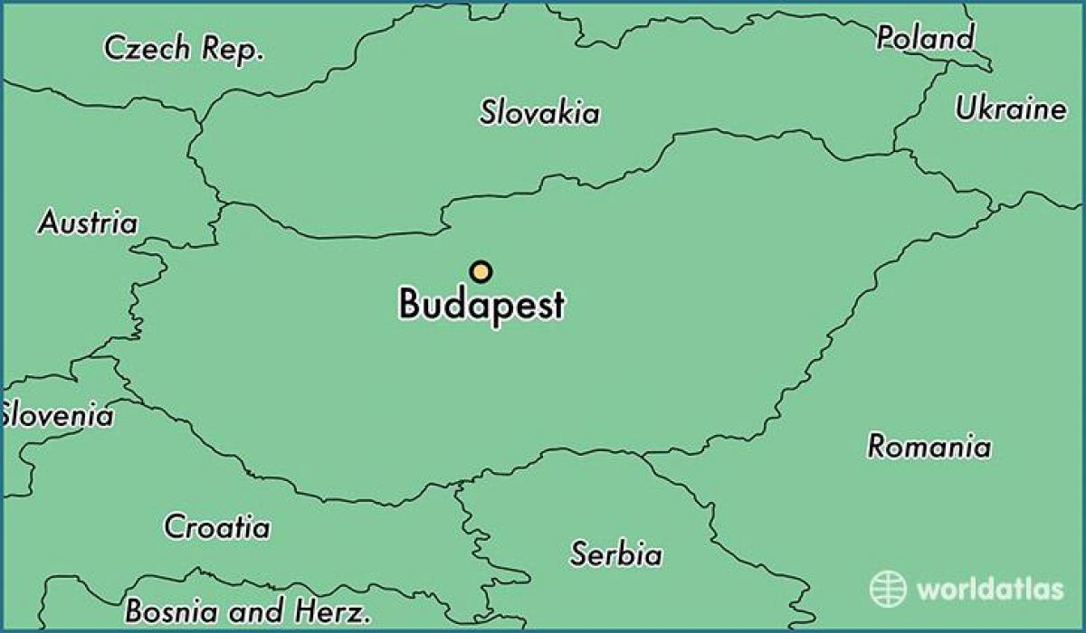 מפה של בודפשט ומדינות