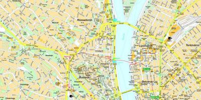 מפה של בודפשט ואת האזור שמסביב
